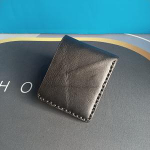 MELA Pure Leather Minimalist Wallet – Sleek Black